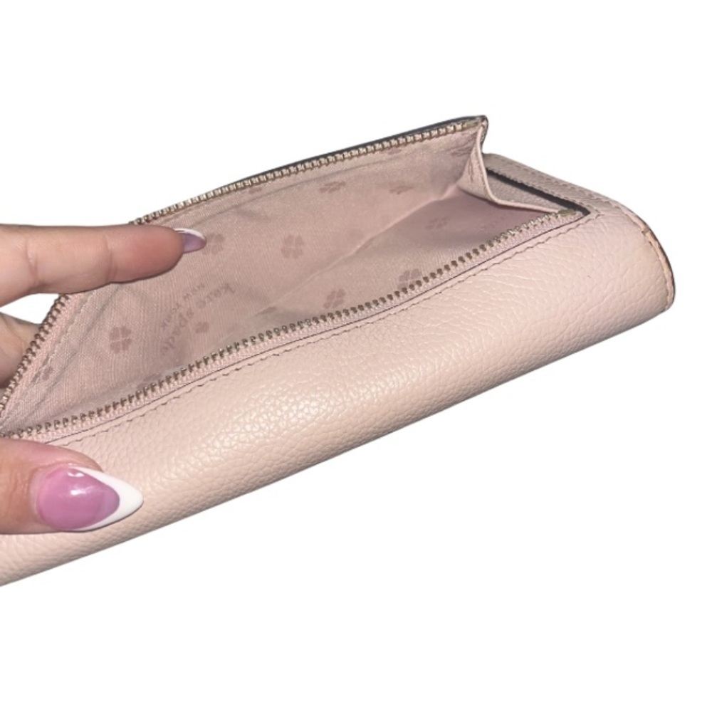 Kate Spade Margaux Slim Bifold Continental Wallet - Pink/Cherry - Picture 8 of 14